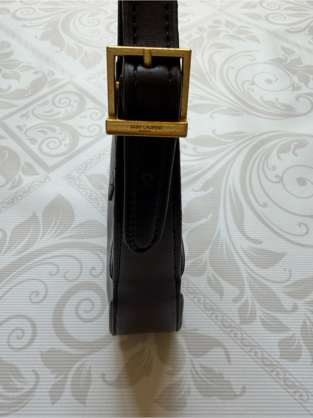 YSL Saint Laurent Smooth Leather Shoulder Bag - Black with Gold Hardware - Picture 9 of 16
